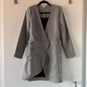 Jason Wu Black Houndstooth Blazer Dress